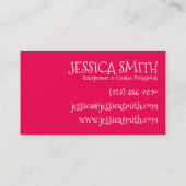 ストロベリーエクラアイスクリームピンクポピクルグルメ 名刺 (裏面)