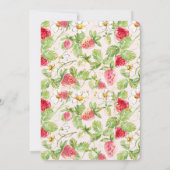 ストロベリーエレガントバースデーパーティー招待状 招待状 (裏面)