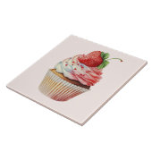 ストロベリーカップケーキスイートデザート タイル (側面)