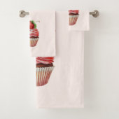 ストロベリーカップケーキスイートデザート バスタオルセット (インサイチュ)