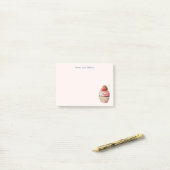 ストロベリーカップケーキスイートデザート ポストイット (デスク上)