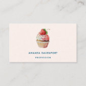 ストロベリーカップケーキスイートデザート 名刺 (正面)