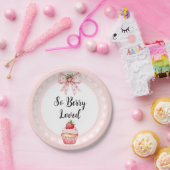 ストロベリーカップケーキベビーシャワー – プレート (パーティー)