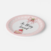 ストロベリーカップケーキベビーシャワー – プレート (アングル)