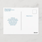 ストロベリーカップケーキ甘いデザートありがとう ポストカード (裏面)