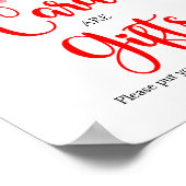 ストロベリーカードとギフトのサインはイベント ポスター (角)