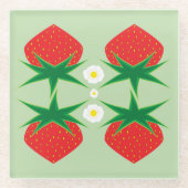 ストロベリーガラスコースター ガラスコースター (正面)