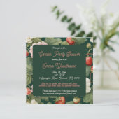 ストロベリーガーデンパーティーブライダルシャワー招待 招待状 (スタンド正面)