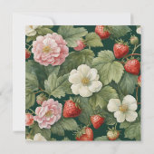 ストロベリーガーデンパーティーブライダルシャワー招待 招待状 (裏面)