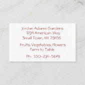 ストロベリーガーランズビジネスカード 名刺 (裏面)