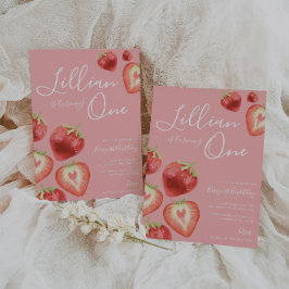 ストロベリーガールの誕生日パーティーへの招待 招待状