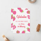 ストロベリーガールスウィートバレンタインデー ノートカード (正面/裏面インサイチュ)