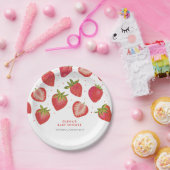 ストロベリーガールズベビーシャワー ペーパープレート (パーティー)