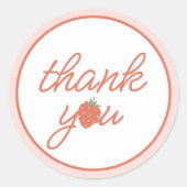 ストロベリーガールズ1st誕生日のお祝い ラウンドシール (正面)