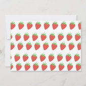 ストロベリーガールツインファースト誕生日| Berry Sweet 招待状 (裏面)