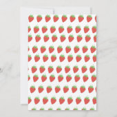 ストロベリーガールツインファースト誕生日| Berry Sweet 招待状 (裏面)