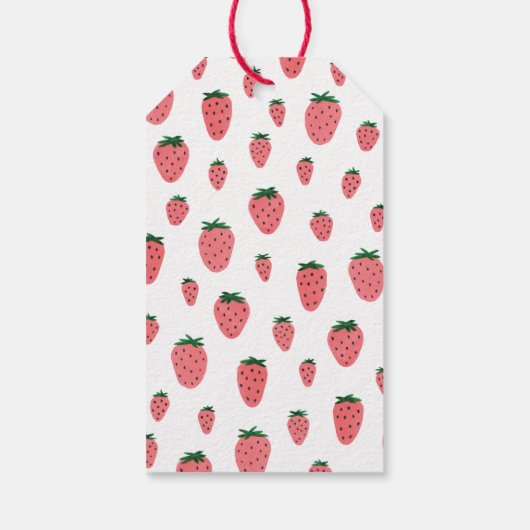 ストロベリーガールファースト誕生日パーティーありがとう ギフトタグ (裏面)