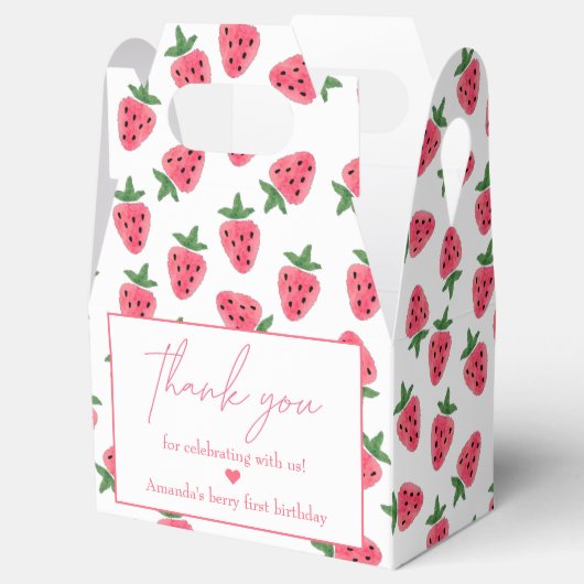 ストロベリーガールファースト誕生日パーティーありがとう フェイバーボックス (オープン)
