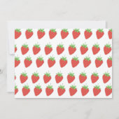 ストロベリーガールファースト誕生日| Berry Sweet 招待状 (裏面)