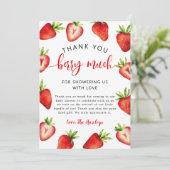 ストロベリーガールベビーシャワー サンキューカード (スタンド正面)