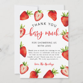 ストロベリーガールベビーシャワー サンキューカード