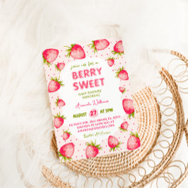 ストロベリーガールベビーシャワー 招待状