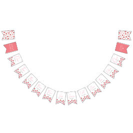 ストロベリーガールベリーファースト誕生日マイルストーン バンティングフラッグ