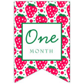 ストロベリーガールベリー1st誕生日マイルストーン バンティングフラッグ (第3の旗)