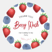 ストロベリーガール誕生日サンキュー ラウンドシール (正面)