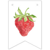 ストロベリーガール誕生日ハッピーバースデー バンティングフラッグ (第1の旗)