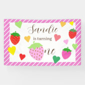 ストロベリーガール誕生日パーティバナー 横断幕 (横)