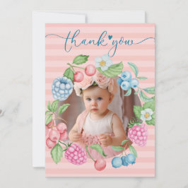 ストロベリーガール誕生日ベリーラージ感謝していオト サンキューカード