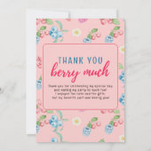 ストロベリーガール誕生日ベリーラージ感謝していオト サンキューカード (裏面)