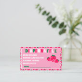 ストロベリーガール赤ちゃんシャワーおむつラッフルチケット エンクロージャーカード (スタンド正面)