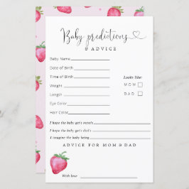 ストロベリーガール赤ちゃんシャワー予測アドバイス