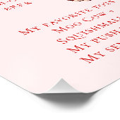 ストロベリーガール1st誕生日フォトマイルストーンボード ポスター (コーナー)