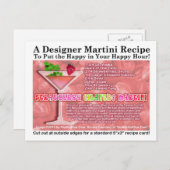 ストロベリーキラントロマルティーニレシピはがき ポストカード (正面/裏面)