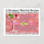 ストロベリーキラントロマルティーニレシピはがき ポストカード (正面)