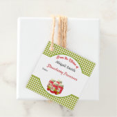 ストロベリーギンガムキャニングジャーつるラベル フェイバータグ (インサイチュ)