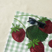 ストロベリーギンガムフィットネス ビーチタオル (インサイチュ)