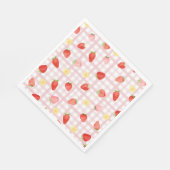 ストロベリーギンガム紙ナプキンス スタンダードランチョンナプキン (角)