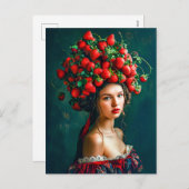 ストロベリークラウンバロック女性 シーズンポストカード (正面/裏面)