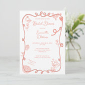 ストロベリークリームドードルブライダルシャワー 招待状 (スタンド正面)