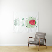 ストロベリーグリーンレッドフルーツベビーシャワー タペストリー (インサイチュ(横))