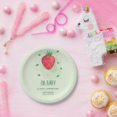 ストロベリーグリーンレッドフルーツベビーシャワー ペーパープレート (パーティー)