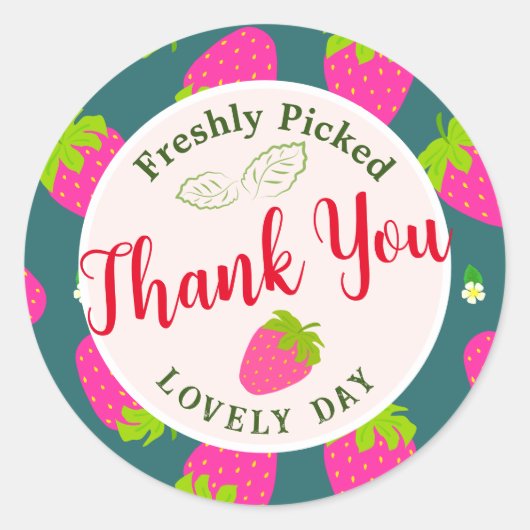 ストロベリーグリーン ラウンドシール (正面)