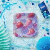 ストロベリーグレープスプラッシュ ペーパープレート (パーティー)