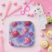 ストロベリーグレープスプラッシュ ペーパープレート (パーティー)