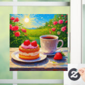 ストロベリーケーキとコーヒーディライト ウィンドウサイン (ホーム)