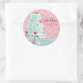 ストロベリーケーキのビジネスシール ラウンドシール (バッグ)